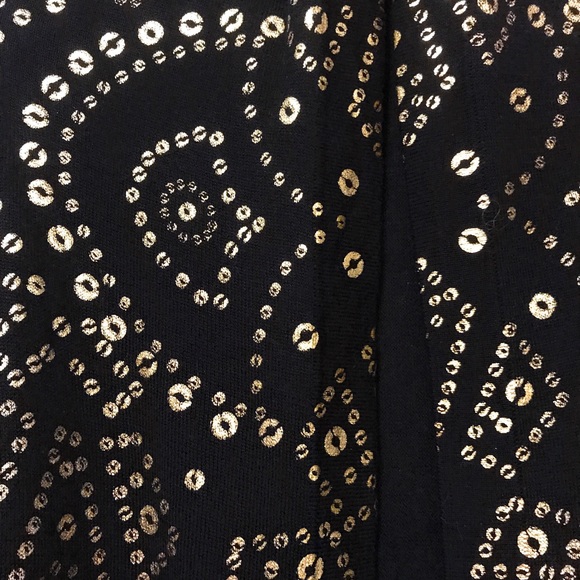 Black Gold Printed Draped Cardigan - NWOT - Picture 4 of 4